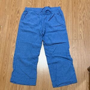 L.L. Bean Light Blue Striped trousers
